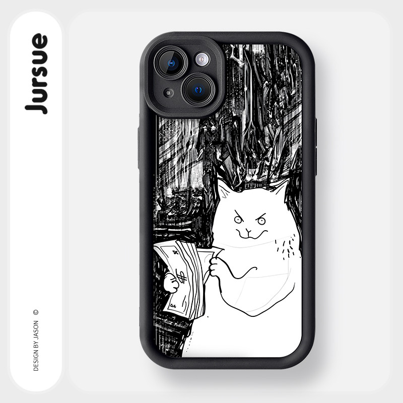 JURSUE เคสไอโฟน เคสนุ่มกันกระแทกมีสไตล์ตลก ศิลปะนามธรรม เคสโทรศัพท์ for iPhone 17 Air 16 15 14 13 12 11 Pro Max SE 2020 X XR XS 8 7 Plus พลัส MZ50596Q