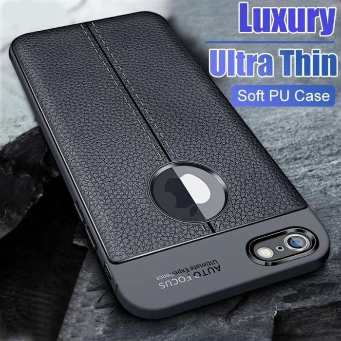 IPHONE 8 PLUS AUTOFOCUS CASE SILICON CARBON LEATHER CASE