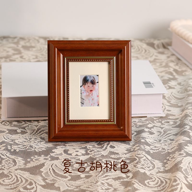 拍立得3寸你小相框摆台正方形照片框1 2寸照相片手持证件照裱框Small photo frame, birthday friend, graduation gift, table display, t