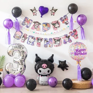 【จัดส่งวันนี้】Sario ลูกโป่งการ์ตูน Kuromi ลูกโป่งฟอยล์ คุโรมิ ลูกโป่ง ลูกโป่งวันเกิด สําหรับตกแต่งปาร์ตี้วันเกิด
