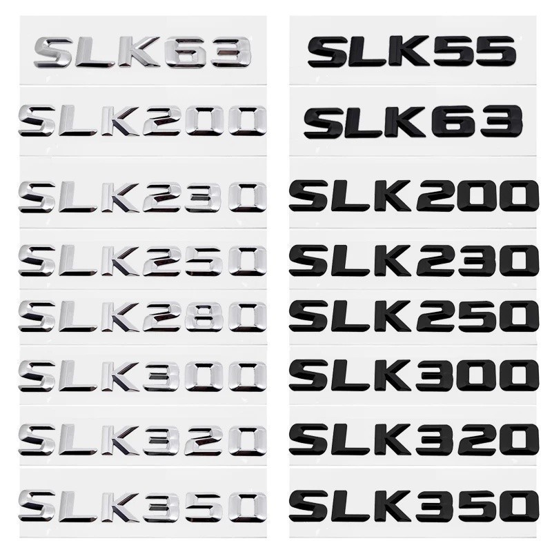 รถหางสติกเกอร์ด้านหลังป้ายสัญลักษณ์สําหรับ Mercedes Benz SLK55 SLK63 SLK200 SLK230 SLK250 SLK280 SLK