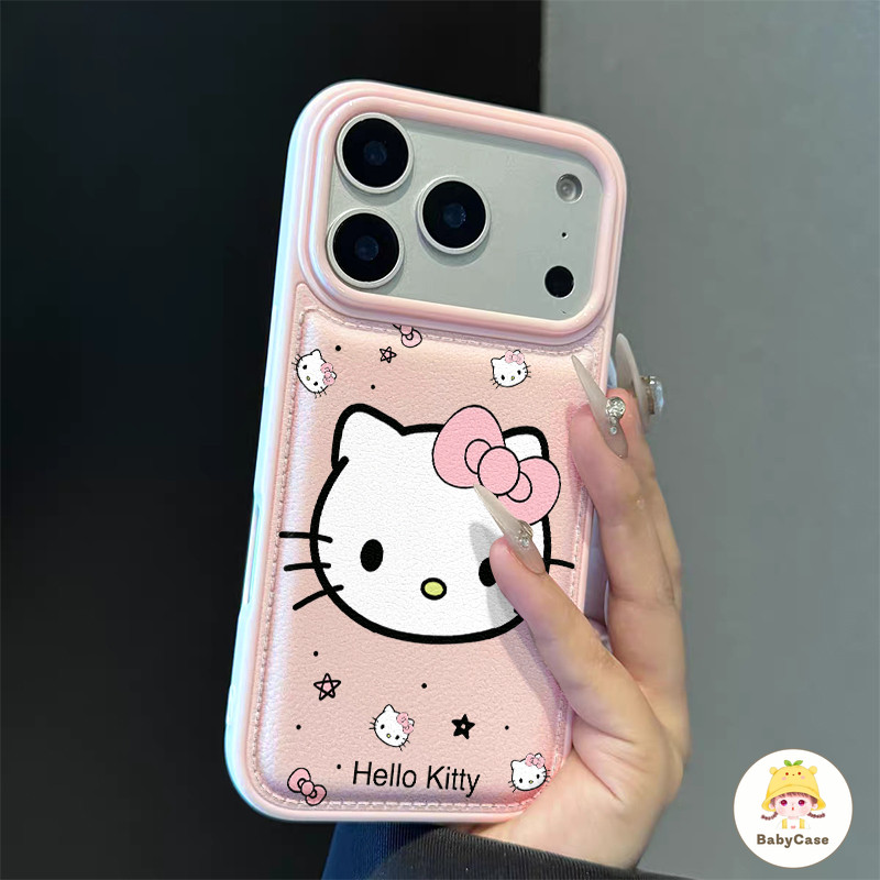 เคสไอโฟน 17 เหมาะสำหรับ IPhone 13 14 17 15 11 12 16 Pro Max 14 15 16 Plus Air หัวโทรศัพท์แบบหุ้มทั้งหมดของ Kitty หัวโต