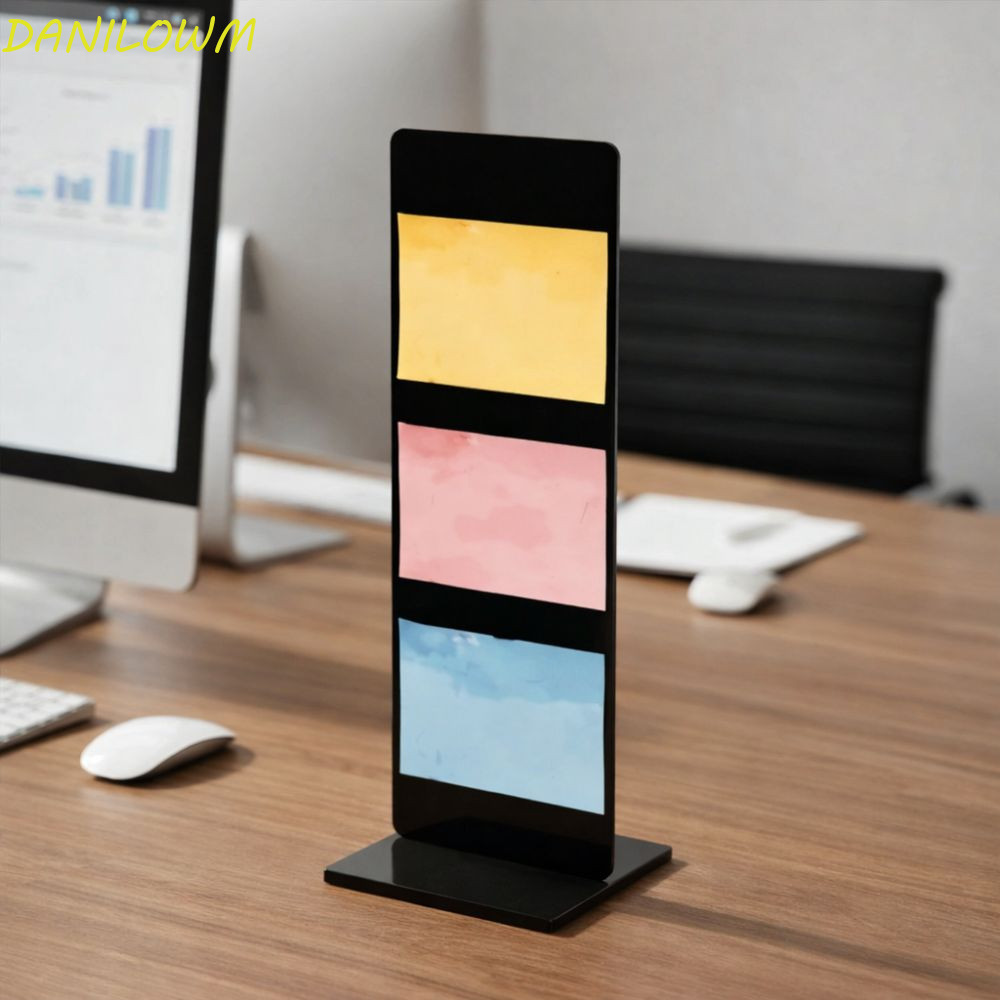 DANILOWM กระดานโน้ตโต๊ะอะคริลิค,แนวตั้งที่ถอดออกได้ Monitor ด้านข้างเตือนบอร์ด,จอแสดงผลสํานักงาน Daily Planner การจัดการเวลา Sticky Note Holder หน้าจอคอมพิว
