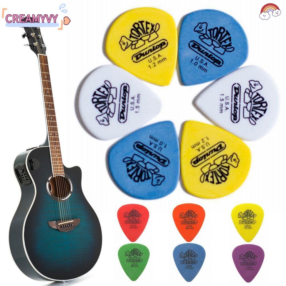 CREAMYVY 10 ชิ้นกีตาร์ Picks วัสดุ ABS Anti-slip สไตล์ 0.5/0.6/0.73/0.88 มม./1.0 มม./1.14 มม.อุปกรณ์กีตาร์