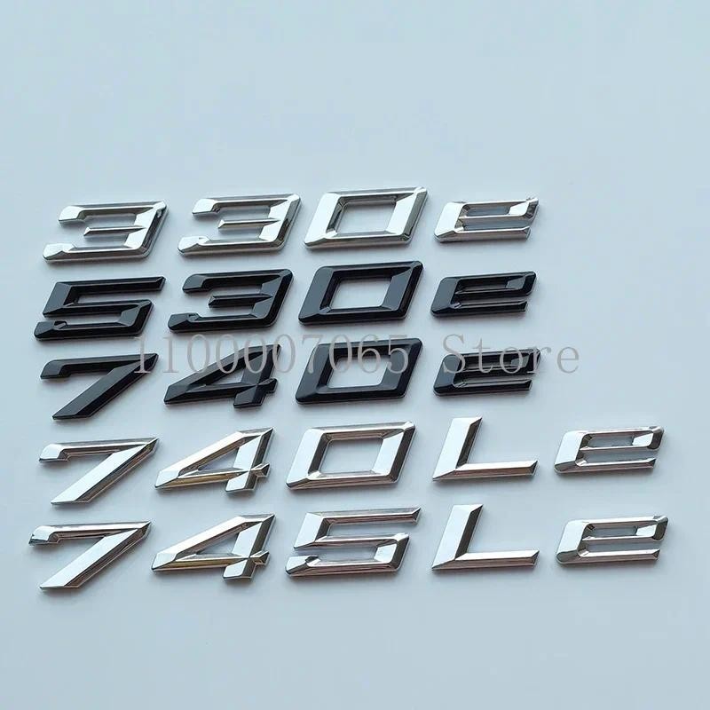 ใหม่ Italic ตัวอักษรตัวเลขตัวอักษร 330e 530e 740e 740Le 745Le ABS สัญลักษณ์สําหรับ e-car ไฟฟ้ารถ Tru