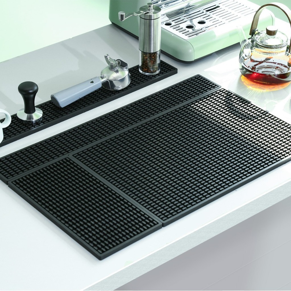 Popular~In-stock silicone pill mat, draining and heat-insulating bar mat, can be assembled, silicone