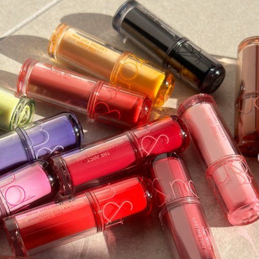 ลิปกลอสใส ลิปทินท์ สินค้าใหม่ romand Juice Lip Glaze 2.0 mini Lipstick Mirror Moisturizing Whitening