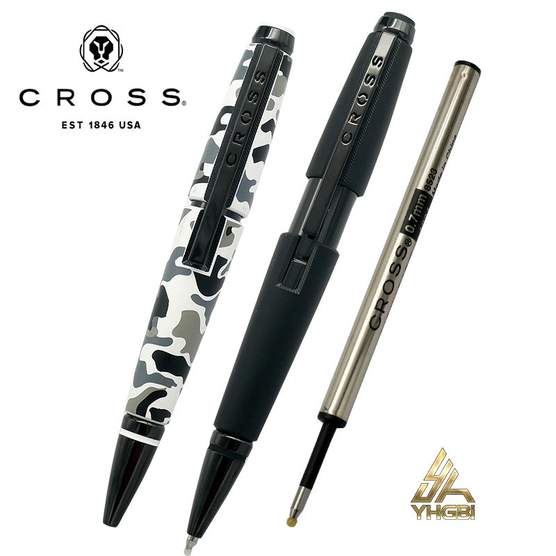 Koshi CROSS CROSS ปากกา EDGE/Elite Series ของขวัญสํานักงานธุรกิจ Rollerball ปากกาโลหะผู้ถือปากกาปากก