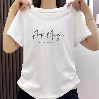"เสื้อแฟชั่นผู้หญิง " คอกลม เสื้อยืดทรงจีบธรรมดาสำหรับผู้หญิง ทรงสลิมฟิต หลากสี ผ้าใส่สบาย（การจัดส่งสินค้าในกรุงเทพฯ）