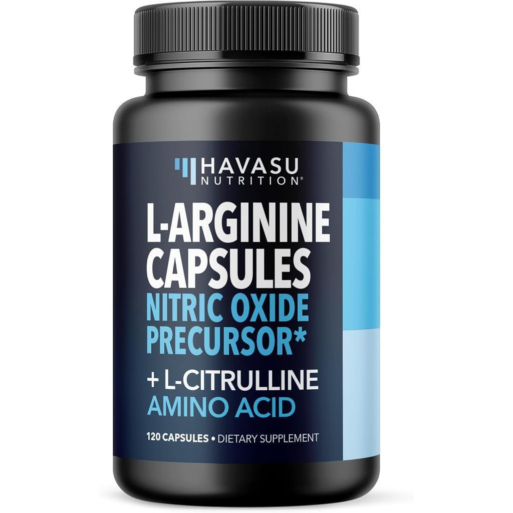 L-Arginine แคปซูลมี L-Citrulline,Nitric Oxide-L-Arginine และ L-Citrulline-120Granule-Pure VeganNon-G
