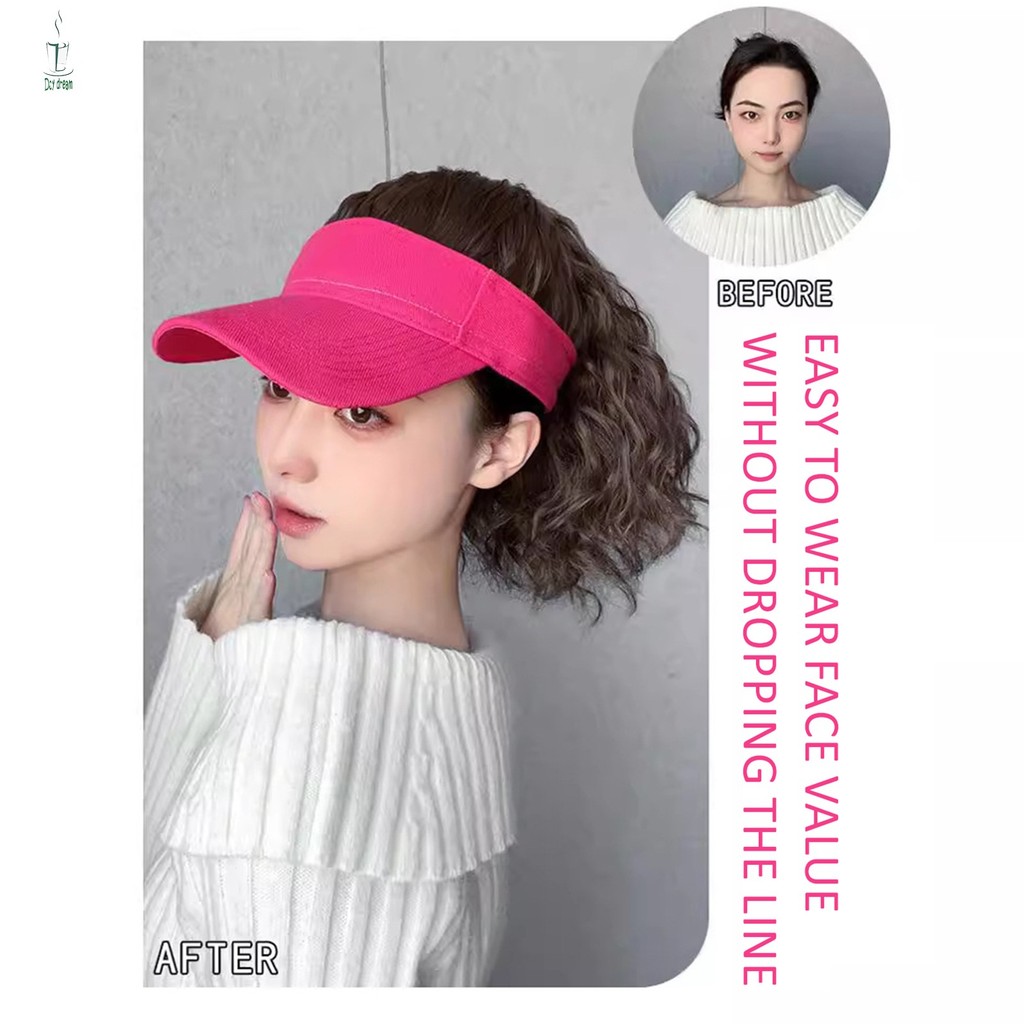 หมวกวิกผมสำหรับฤดูร้อน รวมถึงหมวกดวงอาทิตย์และหมวกเบสบอล เหมาะสำหรับคอสเพลย์และนิght club
