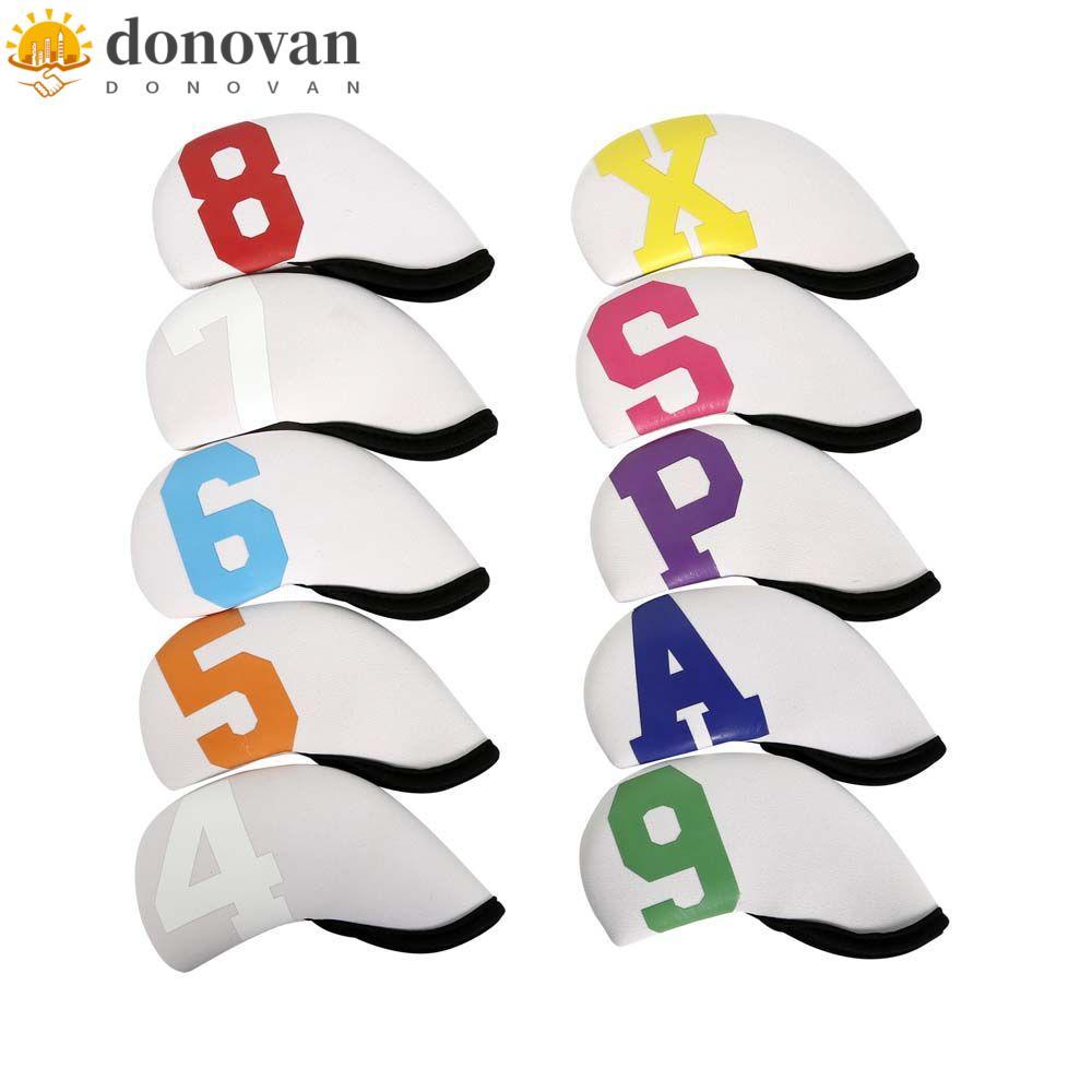 DODONVAN Golf Iron Headcovers 4-9 P S A X Wedge ทนทาน ออกแบบสำหรับการฝึกฝนและการป้องกัน