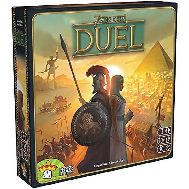 Asmodee 7 Wonders Duel Board Game BASE GAME - Intense Two-Player Battles in the Ancient World, Strat
