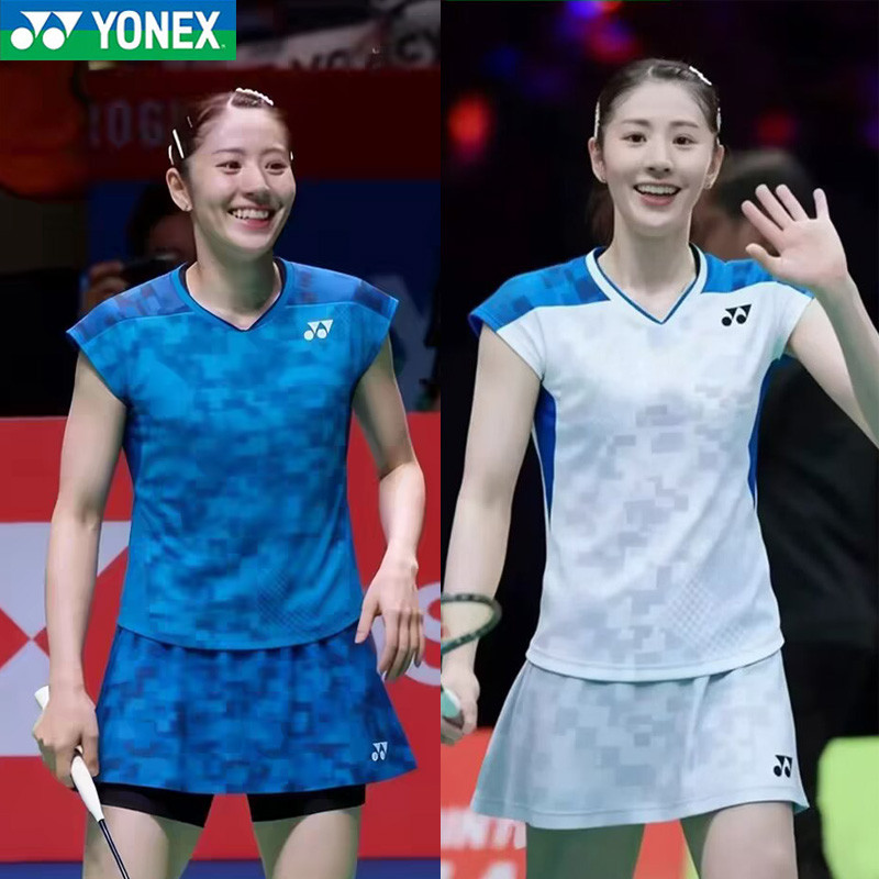 เสื้อและกระโปรงเซ็ตสไตล์ญี่ปุ่นสำหรับผู้หญิง การออกแบบสำหรับการแข่งขันแบดมินตัน มือโปร ระบายอากาศได้ดี
