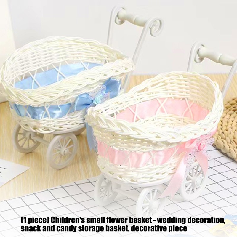 GROUP ตะกร้าดอกไม้ PP สีสันสดใสสําหรับงานปาร์ตี้ Candy Display Bin ตกแต่งรถเข็นเด็ก