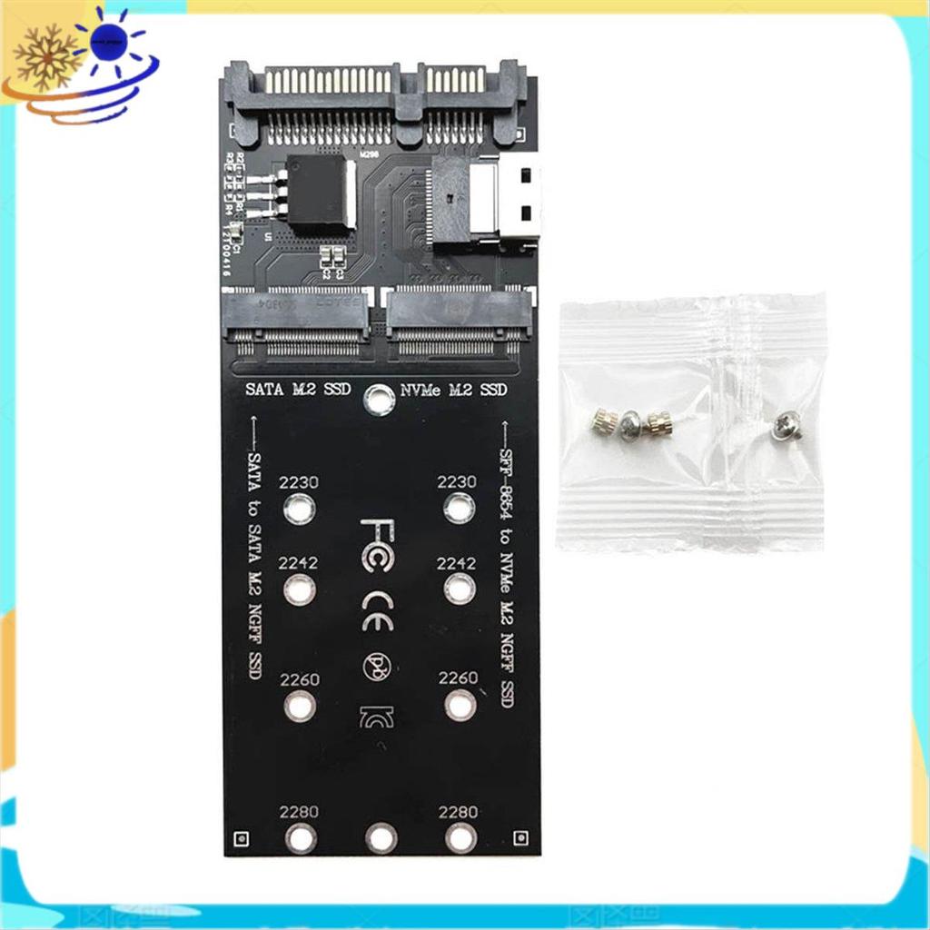 [Xenia] M2 SSD อะแดปเตอร์ M.2 SATA Ngff SSD เป็น SATA + M2 NVME SSD เป็น SFF-8654 Converter SATA เป็