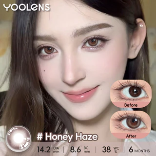 YOOLENS คอนแทคเลนส์ [ซื้อ 2 แถมน้ำยา] 14.2mm / 14.5mm คอนแทคเลนส์สีน้ำตาล สีเทา คอนแทคเลนส์สายตา 0 ถึง -600 ราย 6 เดือน