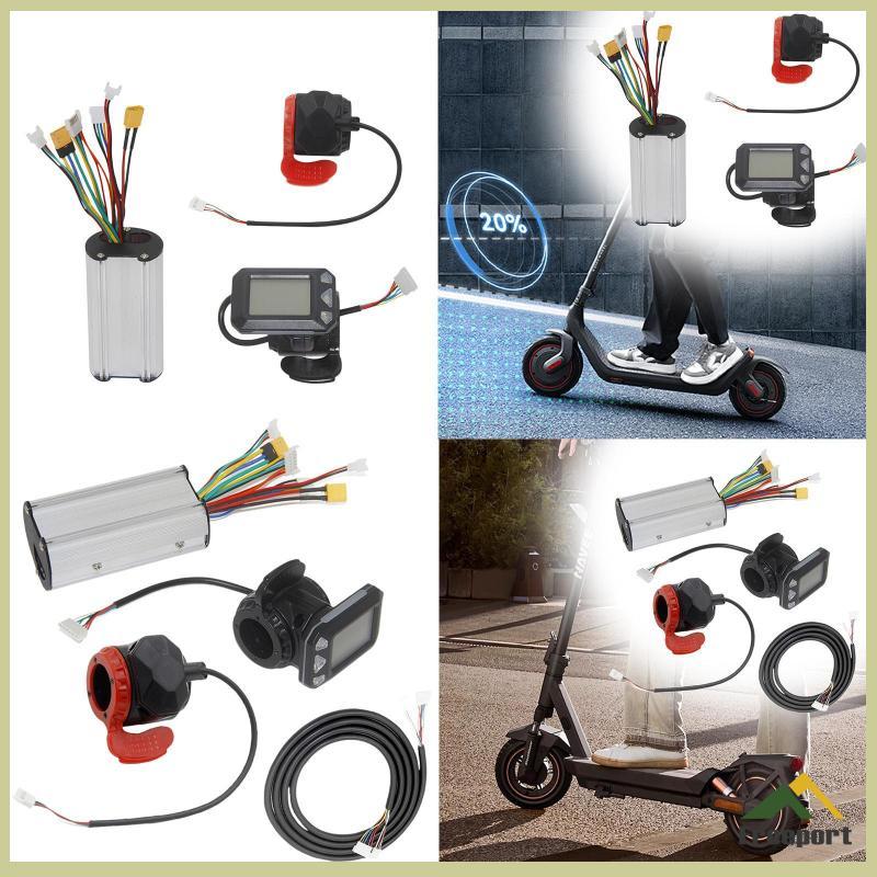 ตัวควบคุมและหน้าจอ LCD สำหรับจักรยานไฟฟ้า 36V 350W ชิ้นส่วนโลหะทนทาน ส่งมอบประสิทธิภาพให้สกู๊ตเตอร์ E