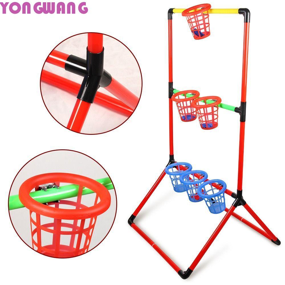 YONGWANG66HR Sandbag Throwing Game Kit, 2 in 1 Interactive Outdoor Bucket Game Set, Portable with La