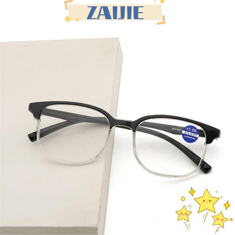 ZAIJIE แว่นอ่านหนังสือ + 1.0 ~ + 4.0 แฟชั่นผู้หญิงผู้ชาย Far Sight แว่นตา