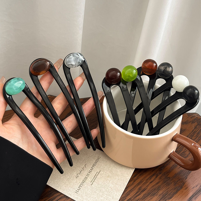 High-End U-Shaped Hairpin สุภาพสตรีที่เรียบง่าย All-Match Hairpin เครื่องประดับผม