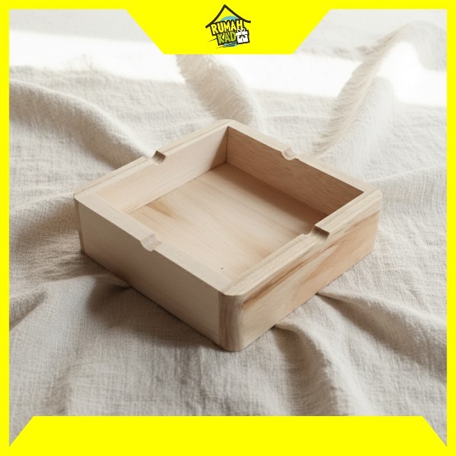 Aesthetic Minimalist Wooding Ashtray - Aesthetic Solid Wood Box Cigarette Ash Container