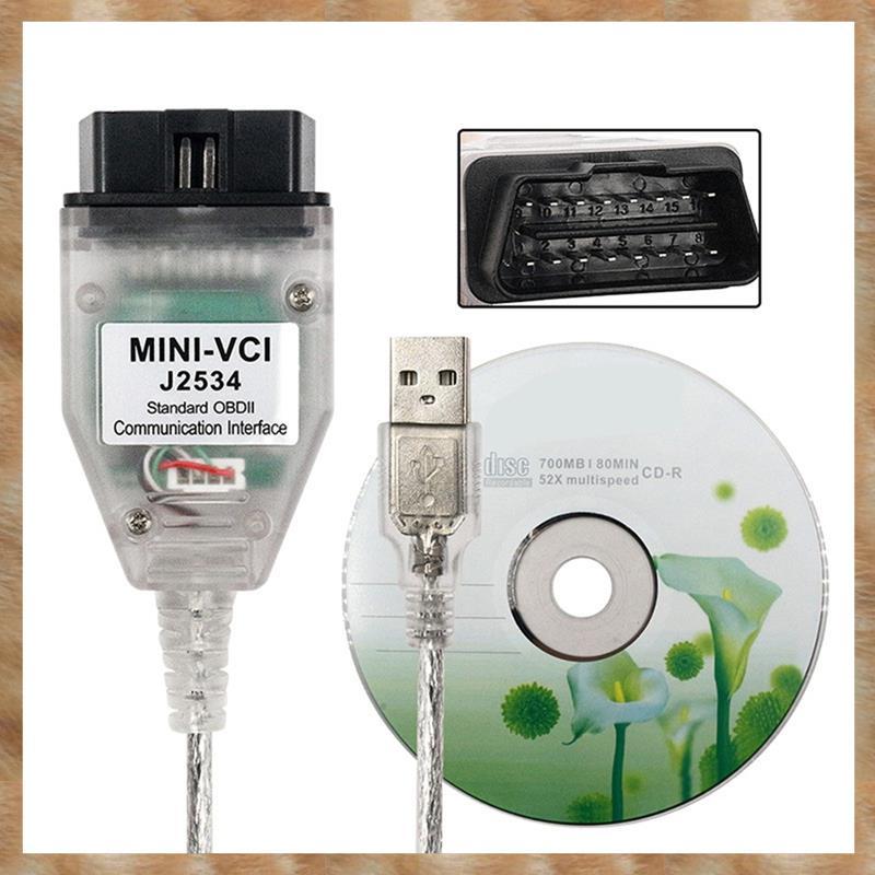 [KYG] MINI VCI สําหรับ TIS Techstream V18.00.00008 Mini Vci FT232RL ชิป J2534 OBD2 สายวินิจฉัยรถยนต์