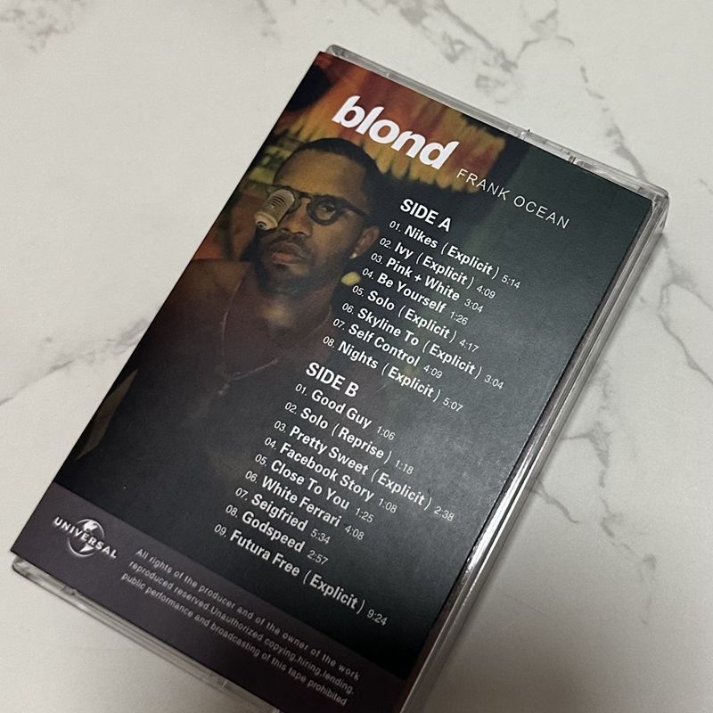 YHMDN1314 เทป English Rap Blonde Frank Ocean Frank Ocean Ocean ใหม่เอี่ยมที่ยังไม่ได้เปิดด้วยเนื้อเพ