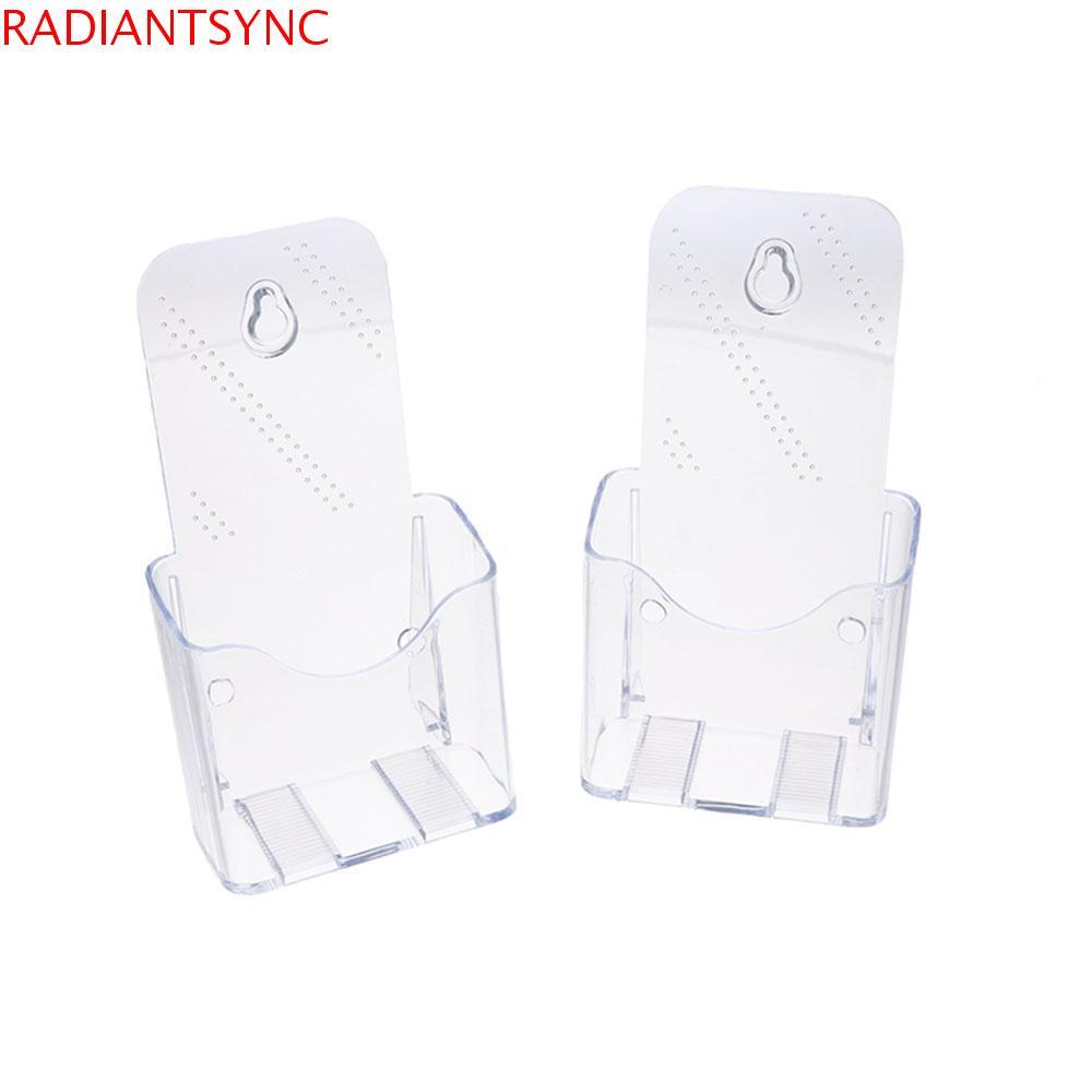 RADIANTSYNC Pamphlet Holder, พลาสติกใส A6 Brochure Holder, สะดวกโปร่งใสแบบพกพาเคาน์เตอร์ Flyer Displ
