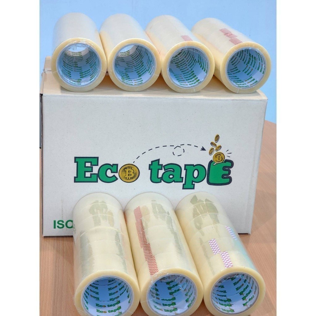 ECO ถูกและดี มีจ้า - ใส น้ำตาล [72ม้วน] ยาว 100หลา กว้าง 2นิ้ว  Eco Tape ยกลัง