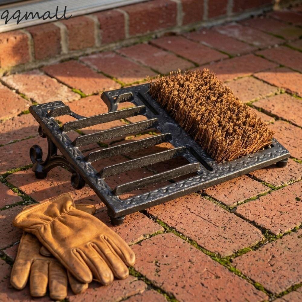 QQMALL BOOT Brush Scraper, Vintage Angled Boot Scrubber, Rustic No Assembly Needed Cast Iron Stiff ข