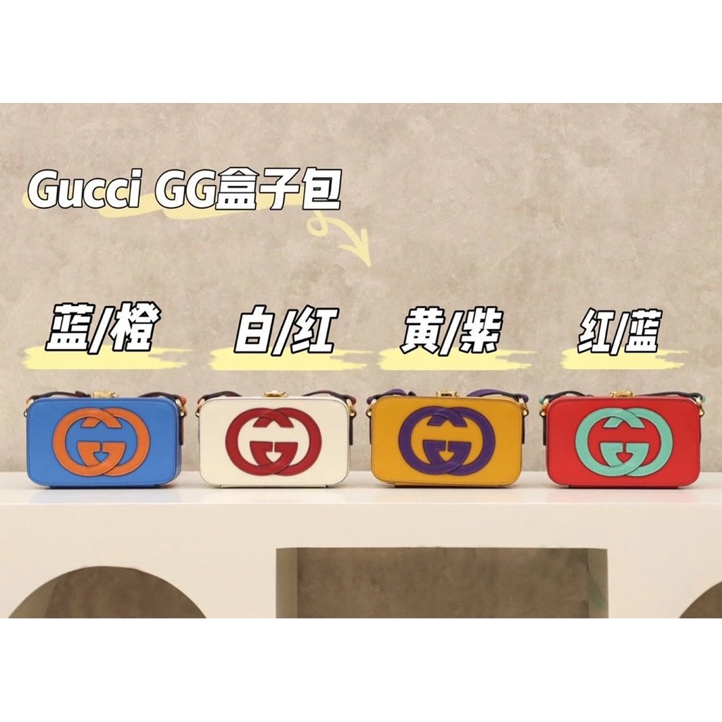 [รองรับความคมชัดของเคาน์เตอร์] Gucci/Gucci Ladies Dual GG Color Matching Camera Bag Shoulder Messeng
