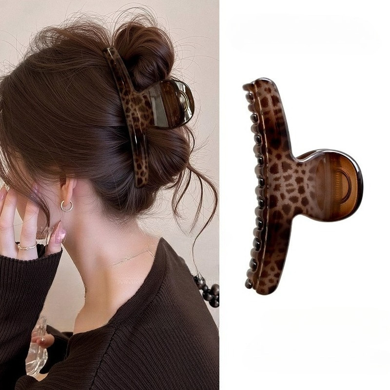 เสือดาวพิมพ์ Grips คลิป Hairpin Headwear อุปกรณ์เสริมสําหรับผู้หญิง