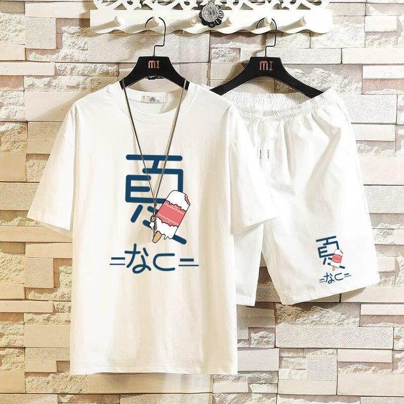 【ks0724.th】 Spot stocks/现货 上衣/套装夏季五男士宽松休闲鞋秋冬装新款套装Top/ .m 【0506wkki2d24e】
