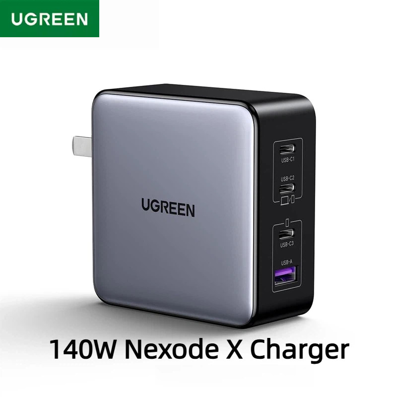 UGREEN 140W USB C Charger Nexode X PD 3.0 3C1A GaN Charger พับ Fast Charger สําหรับ Iphone Andriod โทรศัพท์แล็ปท็อป