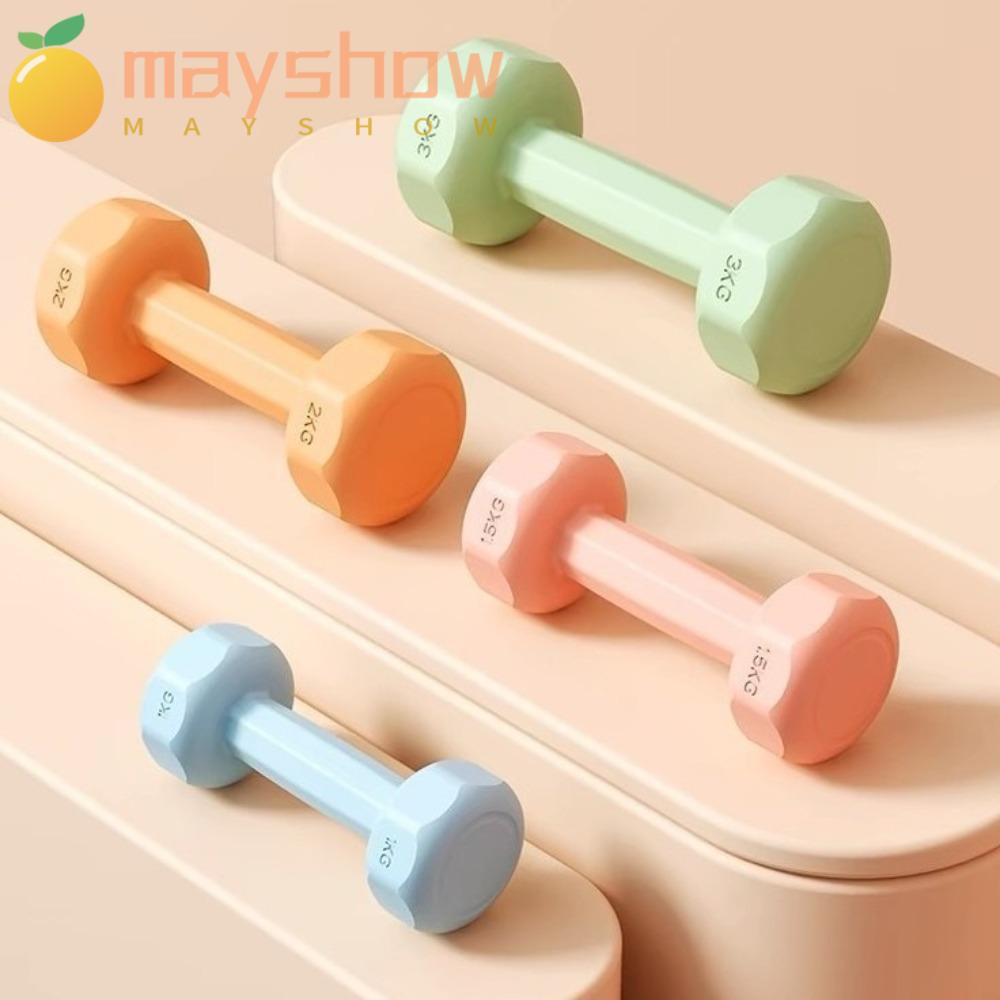 MAYSHOW Kettlebell ชุดดัมเบลฟิตเนสกันน้ํา PVC กันลื่นคุณภาพสูง 1 กก. Anti-Roll Small Dumbbell Home อ