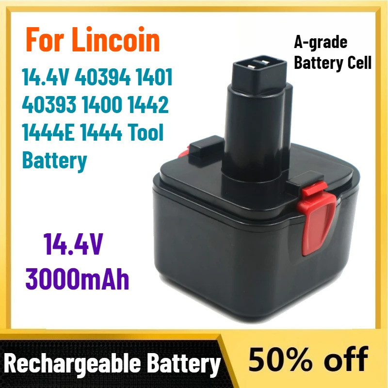 14.4V 3000mAh แบตเตอรี่สําหรับ Lincoin 14.4V 40394 1401 40393 1400 1442 1444E 1444 เครื่องมือแบตเตอร