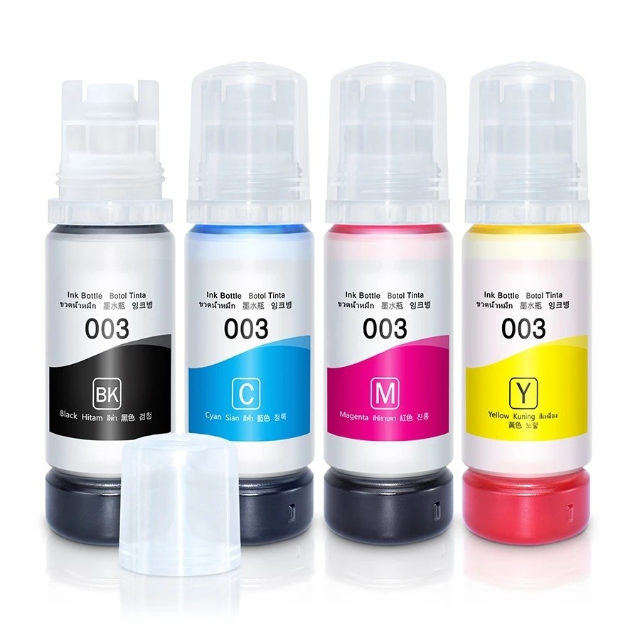หมึกเติมพรีเมียม 003 Epson สำหรับ Epson 003 สีดำ ใช้ได้กับ Epson 3110 และ L3150 ขนาด 70 มล.