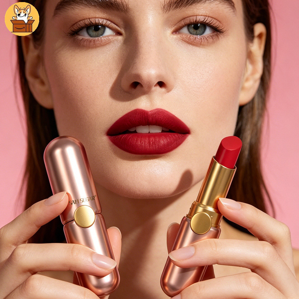 Am-azAngled Capsule Shimmery Moisturizing Lipstick, Fine Glitter Long-Lasting Smooth Application, Co