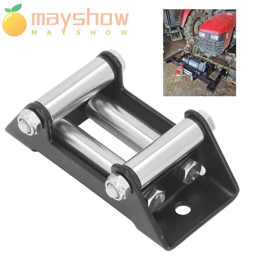 MAYSHOW Winch Roller Fairlead, 4500LB Universal Mount Roller Fairlead, ทนทานความแข็งแรงสูง Steel Nut