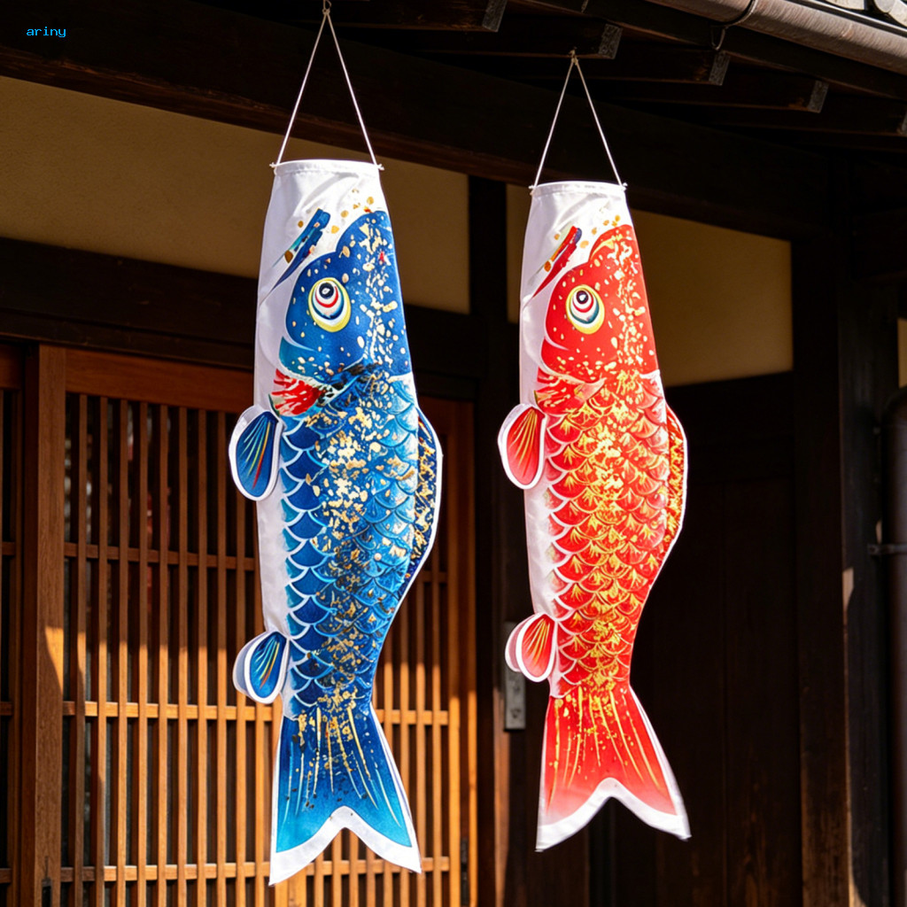ARI ปลา Windsock ทนทาน Outdoor Windsock ปลาคาร์พญี่ปุ่น Windsock กลางแจ้งปลาธง Koi Kites สําหรับ Gar
