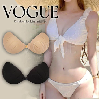 Vogue🌟พร้อมส่ง🌟 บราปีกนก ตะขอหน้า ติดทนกาวเหนียว กันน้ำไม่ระคายเคือง ใส่สบาย (CUP#4)