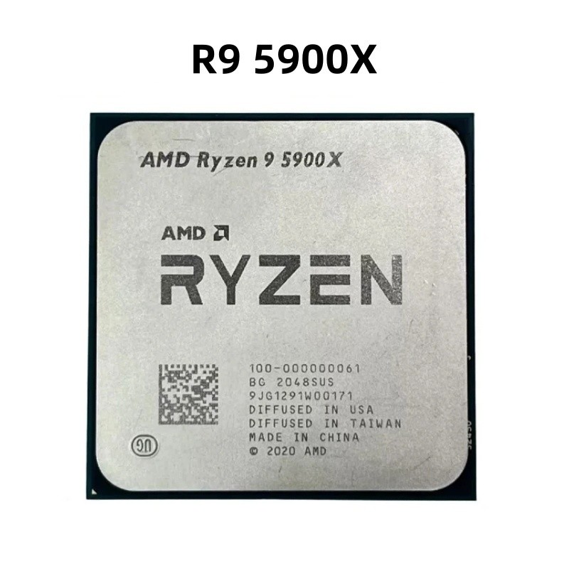 ใหม่ Original Ryzen 9 5900X โปรเซสเซอร์เดสก์ท็อป 12C 24T 3.7 GHz 64 MB DDR4 CPU 100-000000061