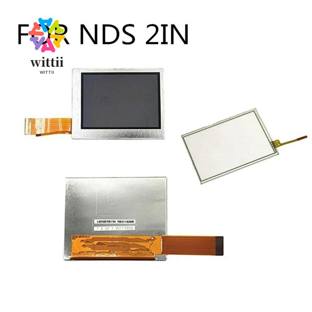 WITTII จอแสดงผล LCD, หน้าจอคอนโซลเกม DIY ดั้งเดิม, ซ่อมอะไหล่หน้าจอ Digitizer สําหรับ DS/NDS