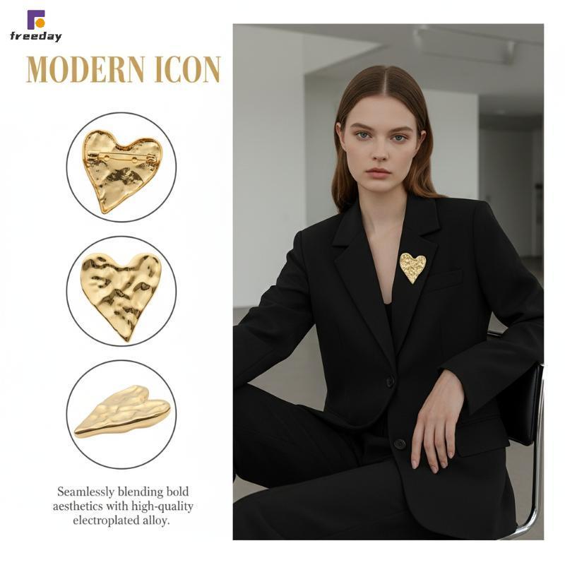 Available Gold Silver เข็มกลัดไม่สม่ําเสมอพับ Minimalist ผู้หญิงแฟชั่นเครื่องประดับสําหรับ Party ธุร