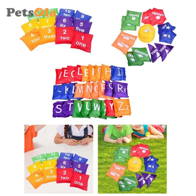 [Koolsoo2] Cornhole Bean Bags ชุดของเล่น Number Kids Throwing Bean Bags for Family Games