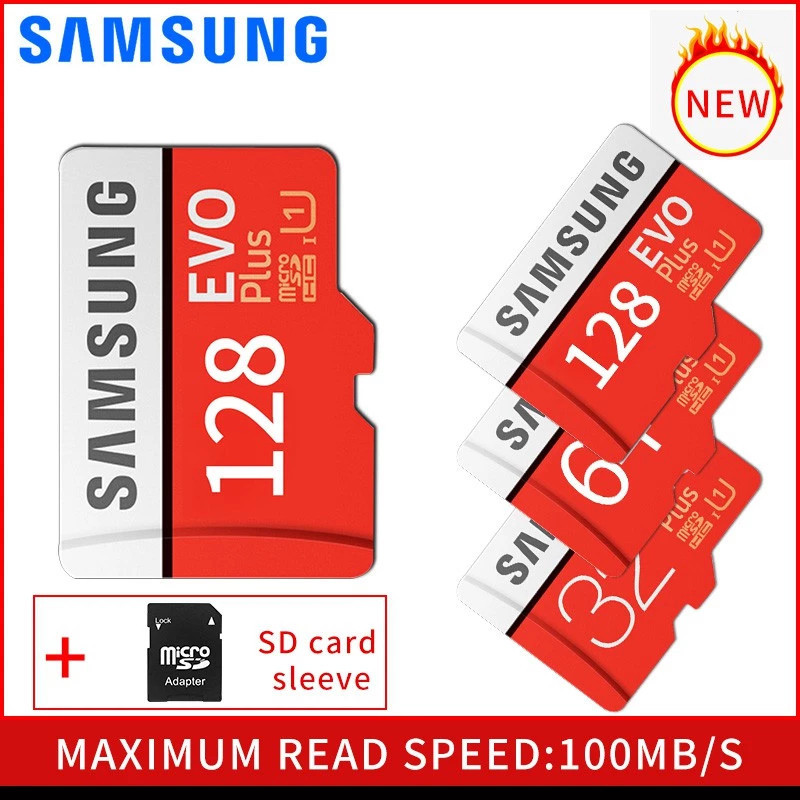 ✔ของแท้✔⚡️เมมโมรี่การ์ด⚡️SamSung Micro SD Card sdhc Memory Card Class 10 Mini SD Card SDXC 4k red TF card[Ready Stock]