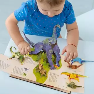 Pengatao09 หนังสือป๊อปอัพ3D สารานุกรมไดโนเสาร์ยุคก่อนประวัติศาสตร์ พับพลิกสนุก หนังสือภาพวิทยาศาสตร์ยอดฮิต เป็นของขวัญสำหรับเด็ก