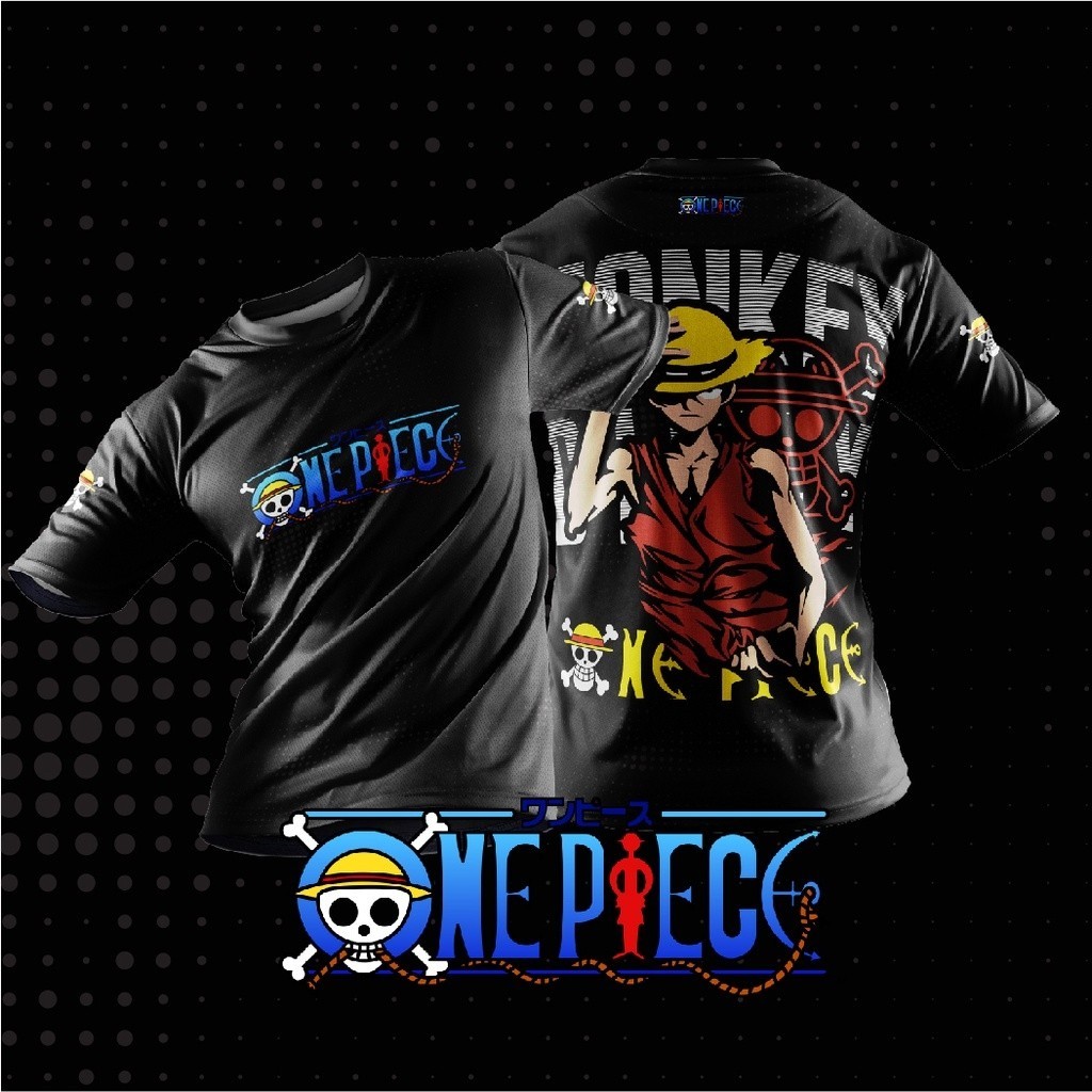Unisex One Piece Luffy Anime T เสื้อแฟชั่นเสื้อลําลองแขนสั้น