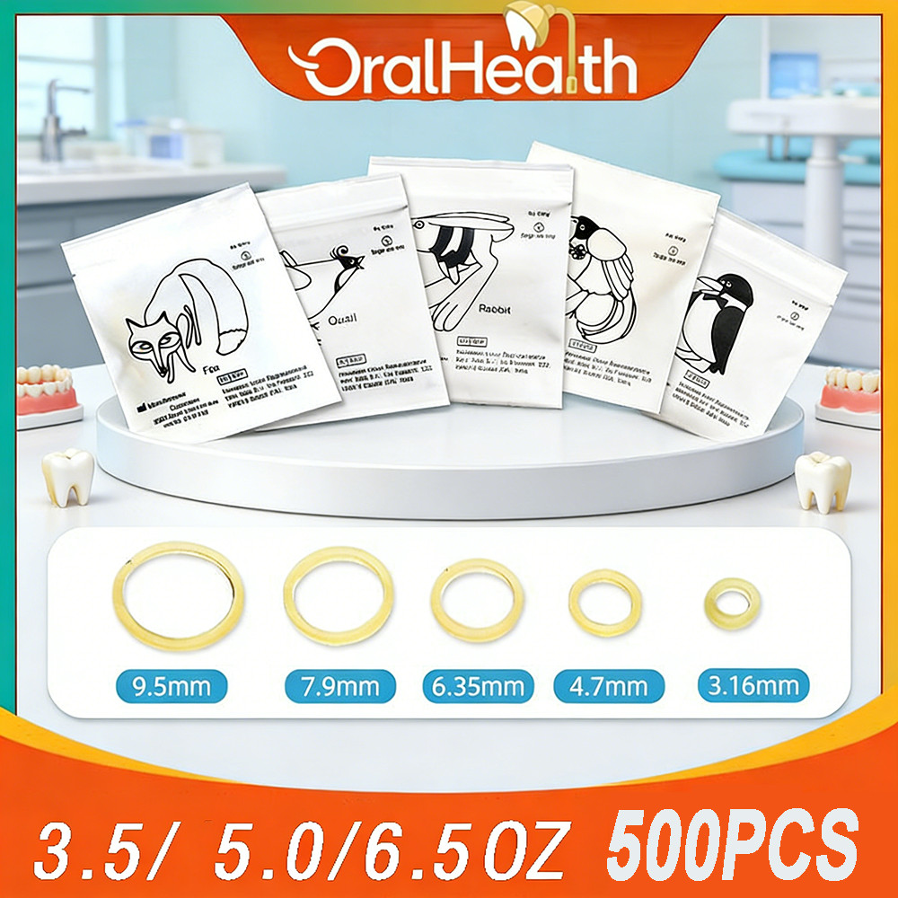 500pcs Dental Elastic Rubber Band ยางรัดฟันทางทันตกรรม / สายยางยืด / ยางรัดฟัน 3.5 ออนซ์ สําหรับทันตกรรม 500 ชิ้น